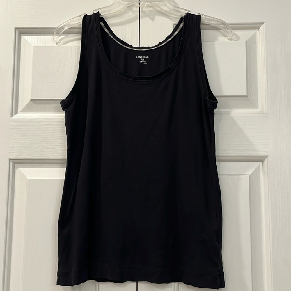 EUC Lands End scoop neck tank top size S cotton